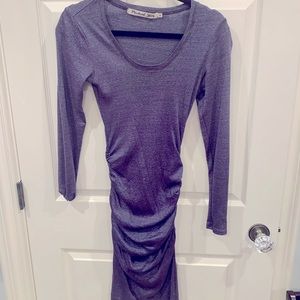 Michael Stars rouched long sleeve dress